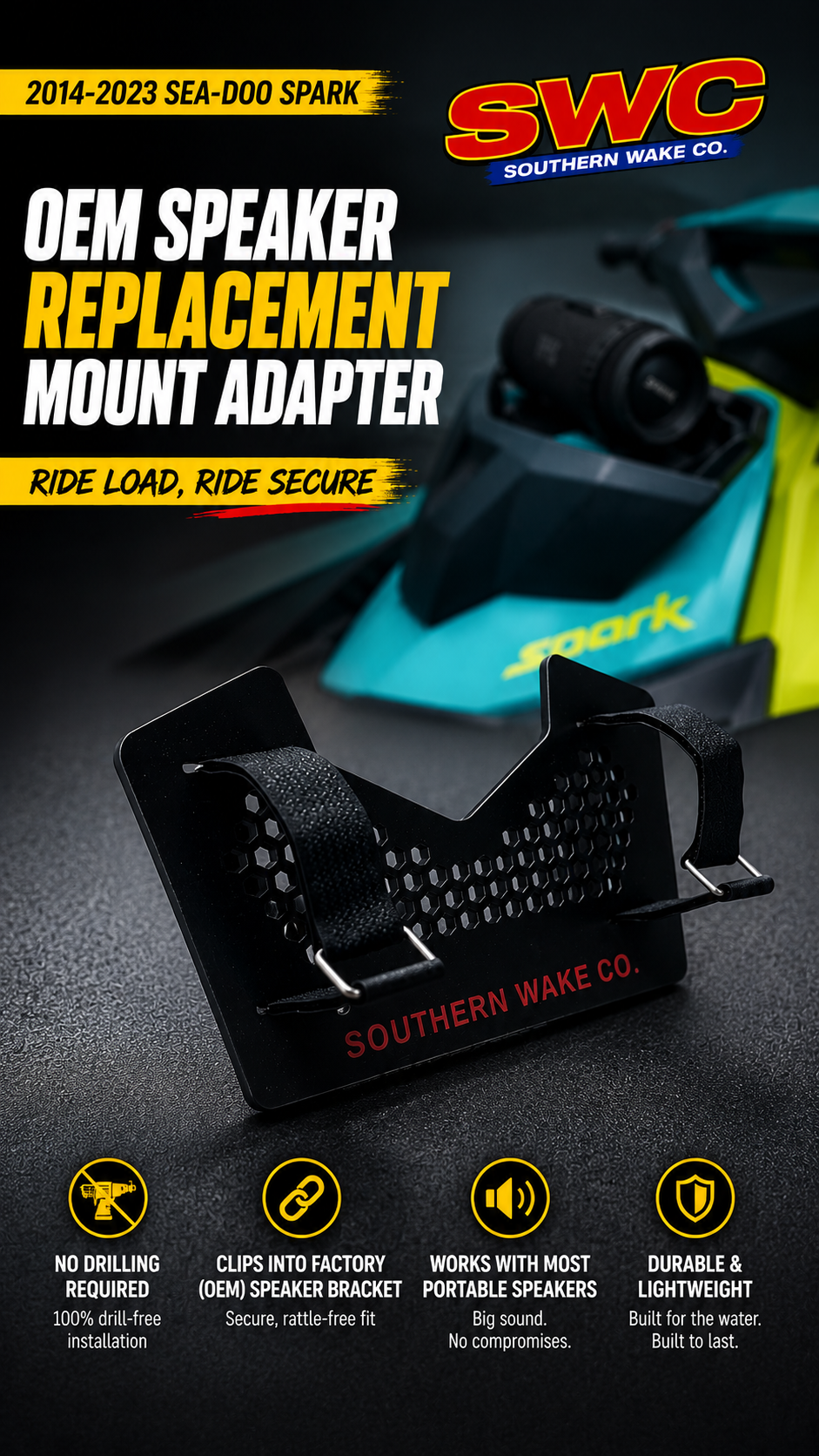 Seadoo Spark Speaker Mount